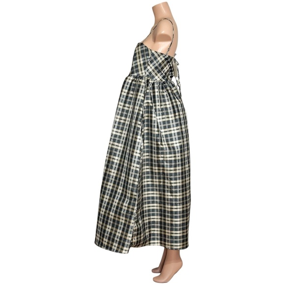 SISTER JANE Cosmic Check Voluminous Maxi Dress, Black Multi, XS - Picture 8 of 13